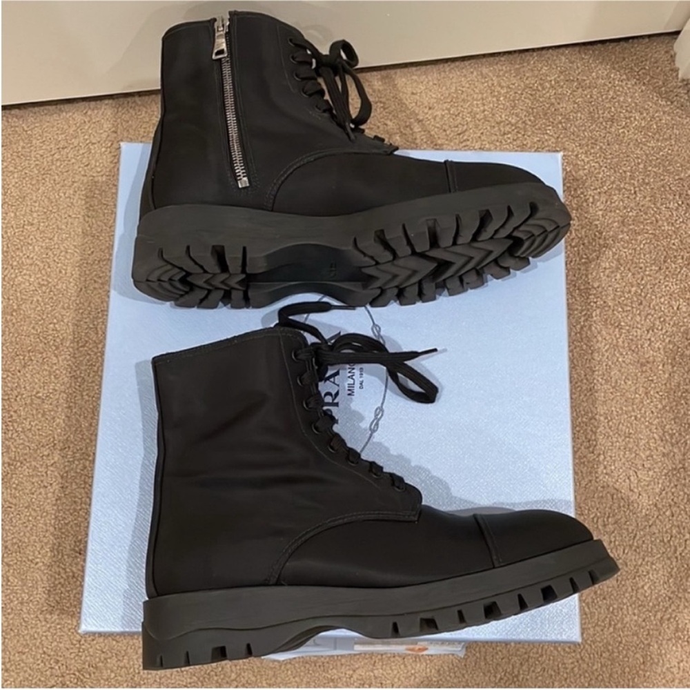 Prada combat boot